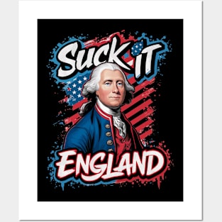 4th Of July Suck It England Independence Day Patriotic 1776 Posters and Art